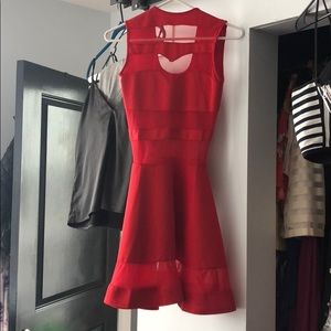 Red sweetheart dress